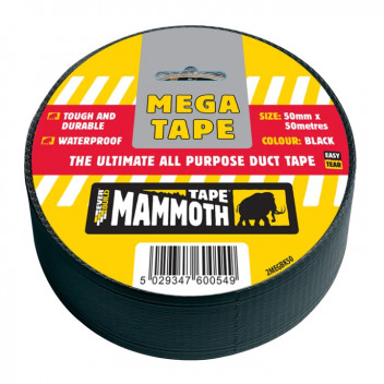 Sika 2MEGBK50 Mega All Purpose Tape 50mm x 50m Black