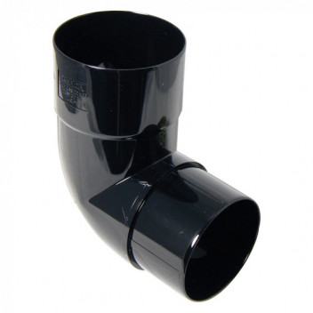 Floplast Rainwater RBH1B 80mm Round 92D Offset Bend Black