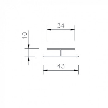 Floplast HHWB Hollow Soffit H Trim 5m Black Ash