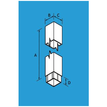 Alumasc Rainwater Systems Pipe CP33/2MA Pipes 2000 75x75