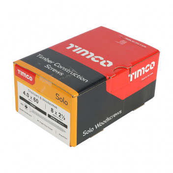 TIMco 40060SOLOC Solo Woodscrew CSK PZ2 No.8 x 2 1/2in ZYP (200)