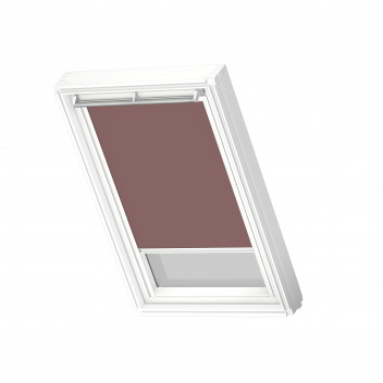 Velux DKL MK04 White Frame Manual Blackout Blind - Soft Rose