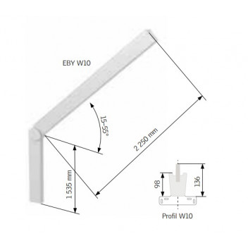 Velux EBY W10 2100 Flashing Support Trimmer White