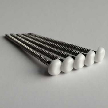 Fasten-It 30mm Plastic Top Pins WH1 White (250)