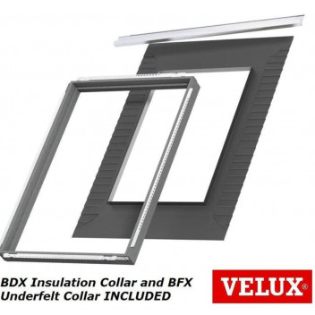 Velux EDN MK08 2500 Flashing to 8mm Recessed Single Slate inc BDX Col