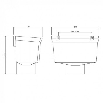 Floplast Rainwater RHX1G Hopper 110mm Grey