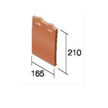 Sandtoft 2453250790 Clay Barrow Plain Eaves Tile Bay Brown