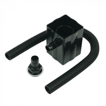 Floplast Rainwater RVS1B 65mm Square / 68mm Round Diverter Black