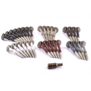 Etex 4043190 Cedral Screw Torx w Wings 4.8mm x 38mm C04 Dark Brown