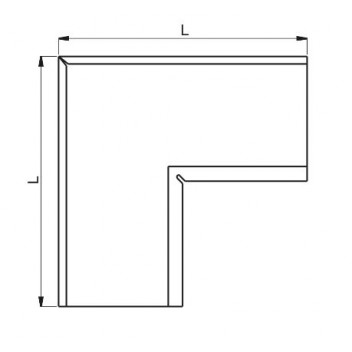 Lindab RVIS100 HR 90D Int Angle 100mm Black