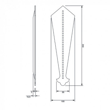 Floplast RT23 340mm Finial White