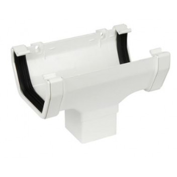 Floplast Squareline ROS1W 114mm Running Outlet White