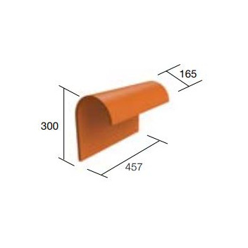 Sandtoft 2451835635 Duracoat Half Round Mono Ridge Natural Red