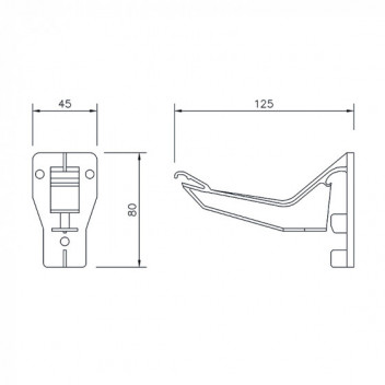 Floplast Niagara Ogee RKN2B Top Hung Fascia Bracket Black